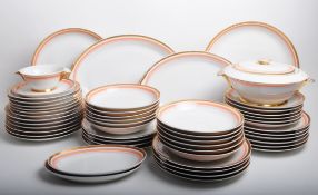 1930S ART DECO FRENCH TLB-TOUZE LIMOGES CHINA DINNER SERVICE