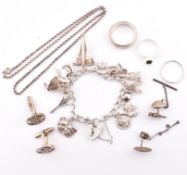 COLLECTION OF SILVER JEWELLERY