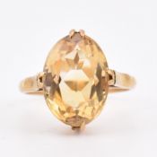 18CT GOLD & CITRINE RING