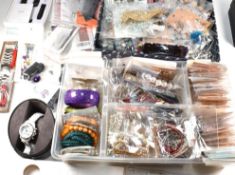 LARGE COSTUME JEWELLERY WATCH STRAPS & TOOLS