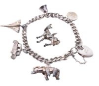 HALLMARKED SILVER CHARM BRACELET