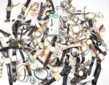 A BOX OF ASSORTED WRISTWATCHES