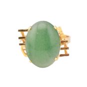 14CT GOLD & JADE RING