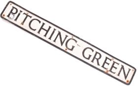 PITCHING GREEN - CAST ALUMINIUM STREET SIGN