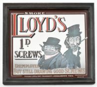 LLOYD'S TOBACCO - 1970S POINT OF SALE ADVERTISING MIRROR