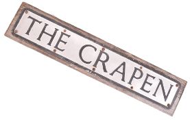 THE CRAPEN - ALUMINIUM STREET SIGN ON BOARD