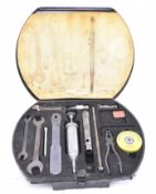 VINTAGE MID CENTURY METAL CASED TOOL KIT FROM AN E TYPE JAGUAR CAR