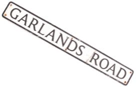 GARLANDS ROAD - CAST ALUMINIUM STREET SIGN