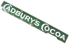 CADBURY'S COCOA - POINT OF SALE ENAMEL SIGN