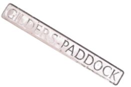 GIDERS PADDOCK - ALUMINIUM STREET SIGN
