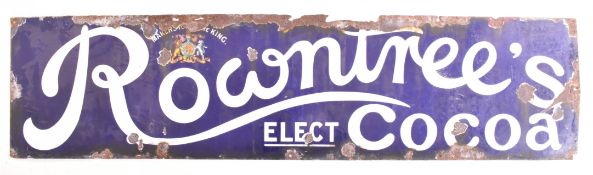 ROWNTREE'S - EARLY 20TH-CENTURY ENAMEL ADVERTISING SIGN