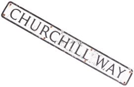 CHURCHILL ROAD - ALUMINIUM STREET SIGN