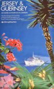 JERSEY & GUERNSEY - 1970S TRAVEL ADVERTISING POSTER