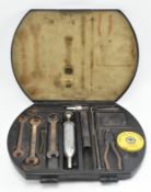 VINTAGE MID CENTURY PLASTIC CASED MOTORING TOOL KIT FOR A JAGUAR CAR