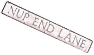 NUP END LANE - ALUMINIUM STREET SIGN