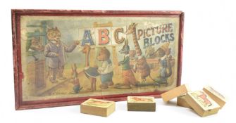 ABC PICTURE BLOCKS - VICTORIAN CASED SET OF BLOCKS