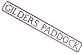 GIDERS PADDOCK - ALUMINIUM STREET SIGN