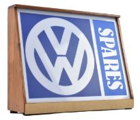 VW VOLKSWAGEN SPARES - VINTAGE 20TH CENTURY MOTOR ADVERTISING LIGHT BOX