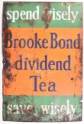 BROOKE BOND TEA, SPEND WISELY - ENAMEL ADVERTISING SIGN