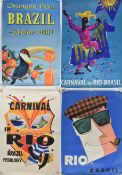 BRAZILIAN TOURISM - SELECTION OF FOUR POSTERS