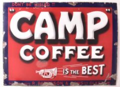 CAMP COFFEE - LARGE ENAMEL ADVERTISING SIGN
