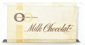 VINTAGE CHOCOLATE DUMMY BAR - 1970S EMPIRE CATERING MILKE CHOCOLATE BAR