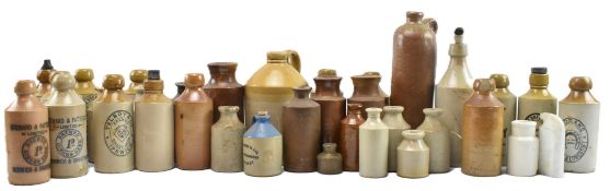 LARGE COLLECTION OF VINTAGE STONEWARE STAMPED JUGS & BOTTLES