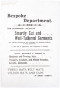 BESPOKE DEPARTMENT - MID-CENTURY CARDED ADVERTISING SIGN