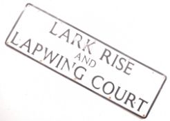 LARK RISE & LAPWING COURT - ALUMINIUM STREET SIGN