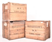 SELECTION OF 3 VINTAGE STENCILLED SHIPPING CRATES