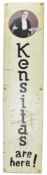 KENSITDS - MID CENTURY ADVERTISING TIN SIGN