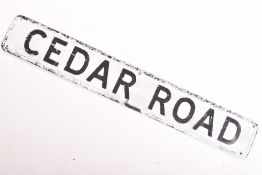 CEDAR ROAD - ALUMINIUM STREET SIGN