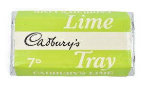 VINTAGE CHOCOLATE DUMMY BAR - 1970S CADBURYS LIME TRAY CHOCOLATE BAR