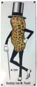 GREETINGS FROM MR. PEANUT - 90S ENAMEL SIGN