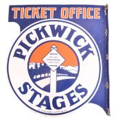 PICKWICK STAGES - TICKET OFFICE - AMERICAN ENAMEL SIGN