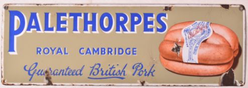 PALETHORPES' ROYAL CAMBRIDGE - ENAMEL ADVERTISING SIGN