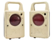 RAILWAYANA - X2 BRITISH RAILWAYS ELECTRICAL TAIL LAMPS