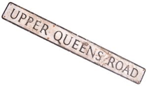 UPPER QUEENS ROAD - ALUMINIUM STREET SIGN