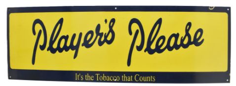 PLAYER'S PLEASE - POINT OF SALE SHOP ADVERTING ENAMEL SIGN