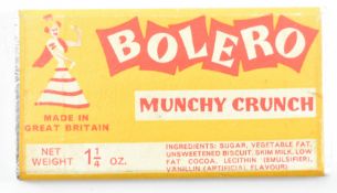 VINTAGE CHOCOLATE DUMMY BAR - BOLERO MUNCHY CRUNCHY CHOCOLATE BAR