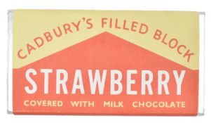 VINTAGE CHOCOLATE DUMMY BAR - VINTAGE CADBURYS STRAWBERRY FILLED CHOCOLATE BAR