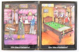 GUINNESS - TWO VINTAGE ADVERTISING PRINTS