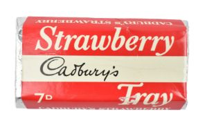 VINTAGE CHOCOLATE DUMMY BAR - 1970S CADBURYS STRAWBERRY TRAY CHOCOLATE BAR
