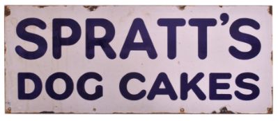 SPRATT'S DOG CAKES - SHOP DISPLAY ENAMEL ADVERTISING SIGN