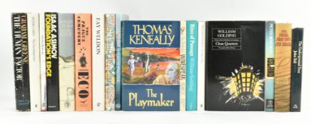MODERN FIRST EDITIONS. COLLECTION OF 17 TITLES INCL. WILLIAM GOLDING, ISAAC ASIMOV & SALMAN RUSHDIE