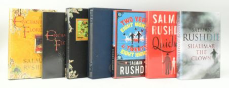 RUSHDIE, SALMAN. COLLECTION OF SEVEN SIGNED FIRST & LIMITED EDITIONS WORKS INCL. PROOF (UNSIGNED)