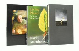 ATTENBOROUGH, DAVID. THREE SIGNED HARDBACK WORKS