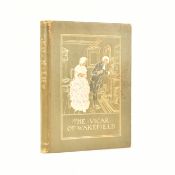 RACKHAM, ARTHUR. 1929 THE VICAR OF WAKEFIELD IN DELUXE MOROCCO BINDING