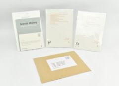 POETRY. TWO FABER MEMBERS EXCLUSIVE POEM PRINTS, TWO SEAMUS HEANEY & TWO KAE TEMPEST