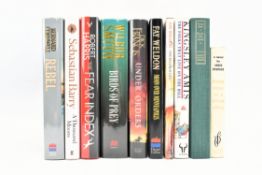 SIGNED MODERN FIRST EDITIONS. TEN SIGNED FIRST EDS. INCL. BERNARD CORNWELL, WILBUR SMITH ETC.